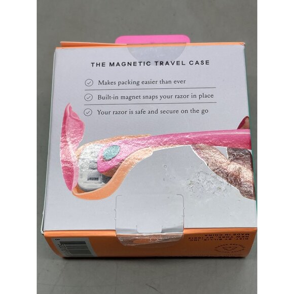 Billie travel case malibu built in magnet snaps razor plastic Read - Picture 4 of 4